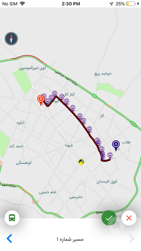 Mashhad Map iphone 7