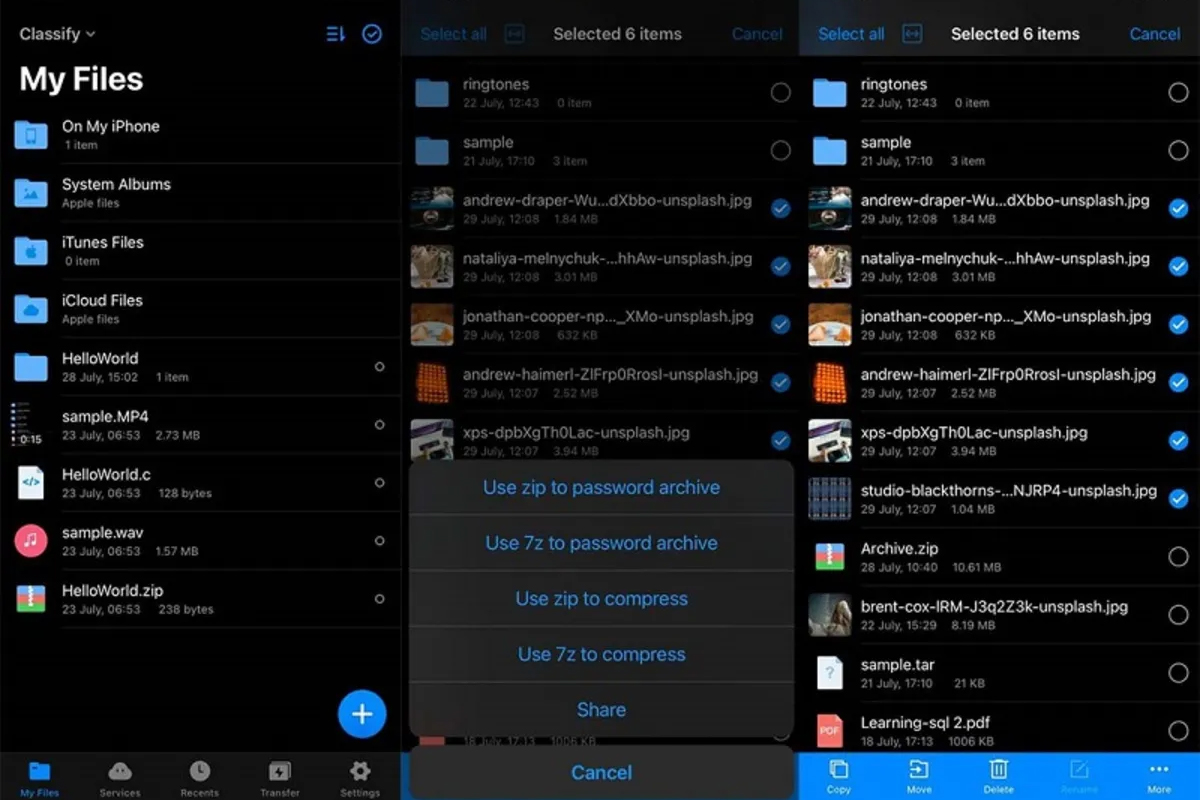 باز کردن فایل زیپ با برنامه ES File Explorer