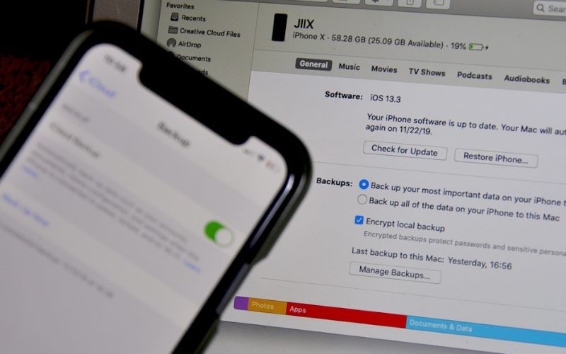 بکآپ گرفتن از طریق Finder