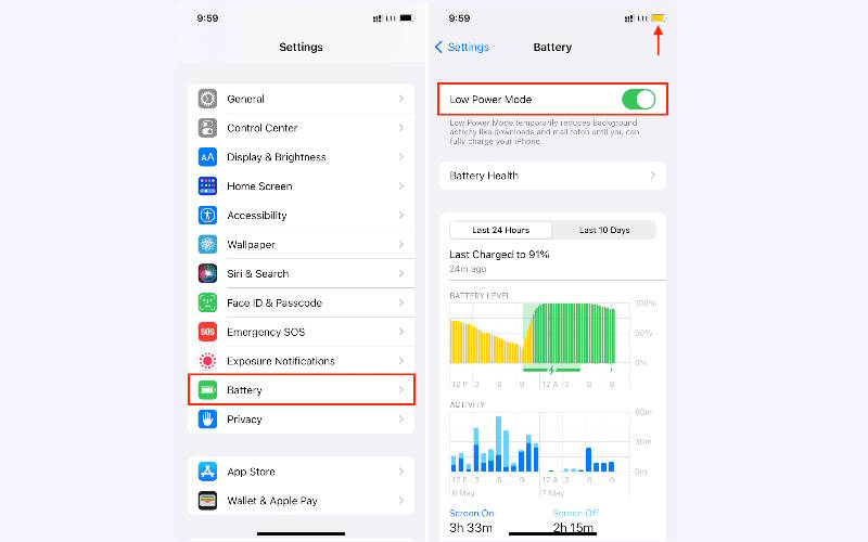 خاموش کردن حالت Low Power Mode در آیفون چگونه است؟