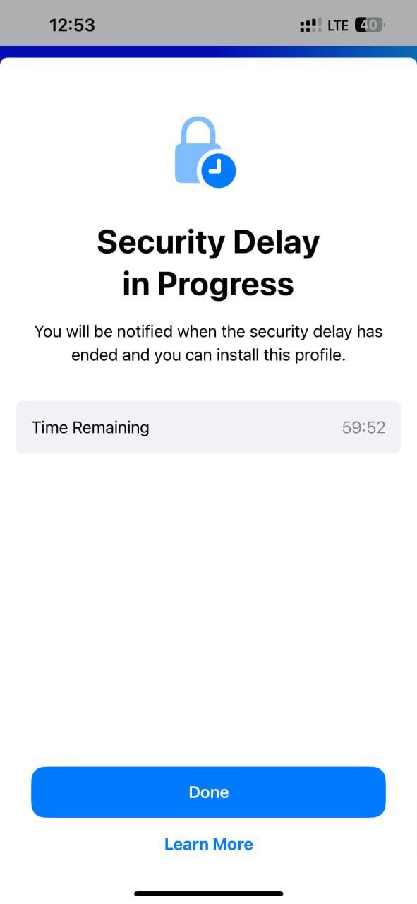 خطای Security Delay